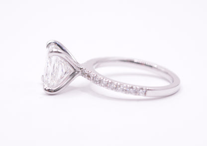 3ct princess lab diamond igi certified f color vs1 14k diamond setting.