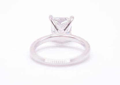 3ct princess lab diamond igi certified f color vs1 14k diamond setting.