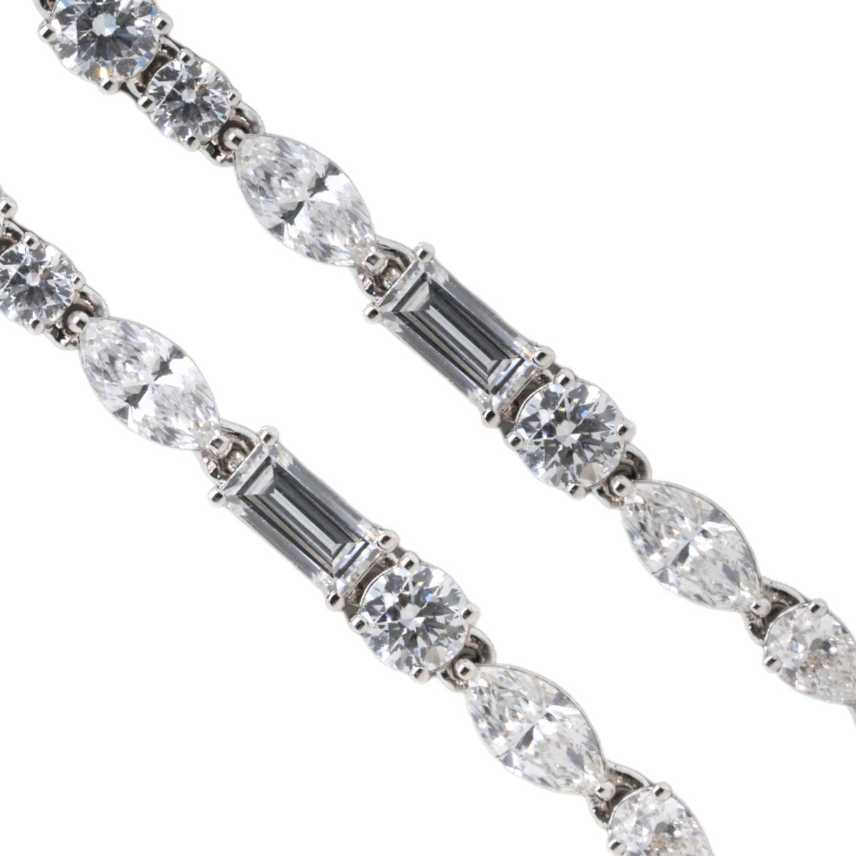 Lab-Grown Diamond Prong Drop Earrings in 14K White Gold, 5.09 CTTW