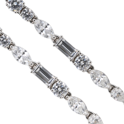 Lab-Grown Diamond Prong Drop Earrings in 14K White Gold, 5.09 CTTW