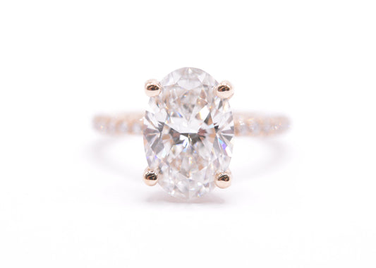 3ct oval lab diamond center igi certified f color vs1 custom 3d diamond pave setting 14k yellow gold