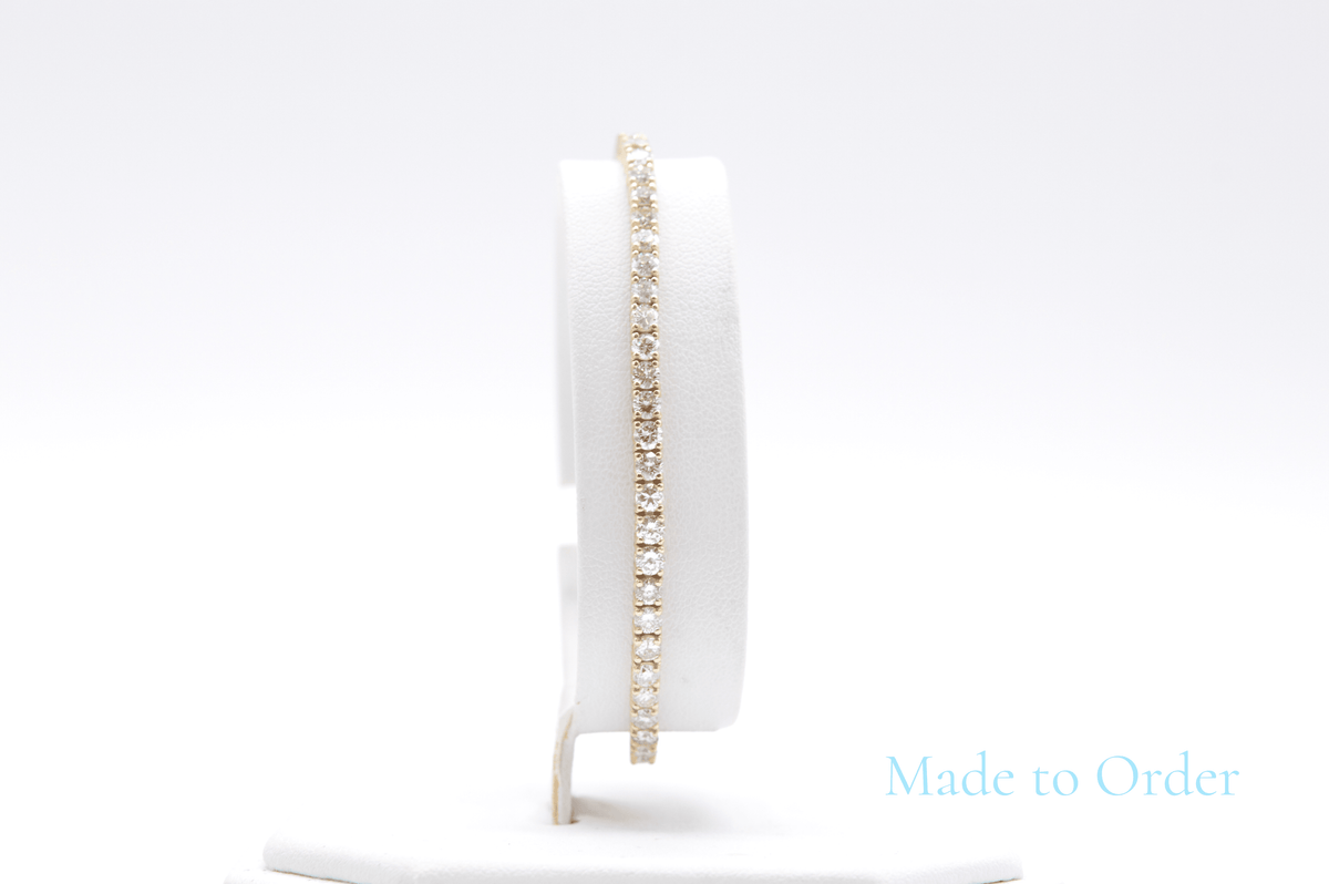 3.25mm Made To Order Natural Diamond Tennis Bracelets 14K Made To Order Natural Diamond Tennis Bracelets