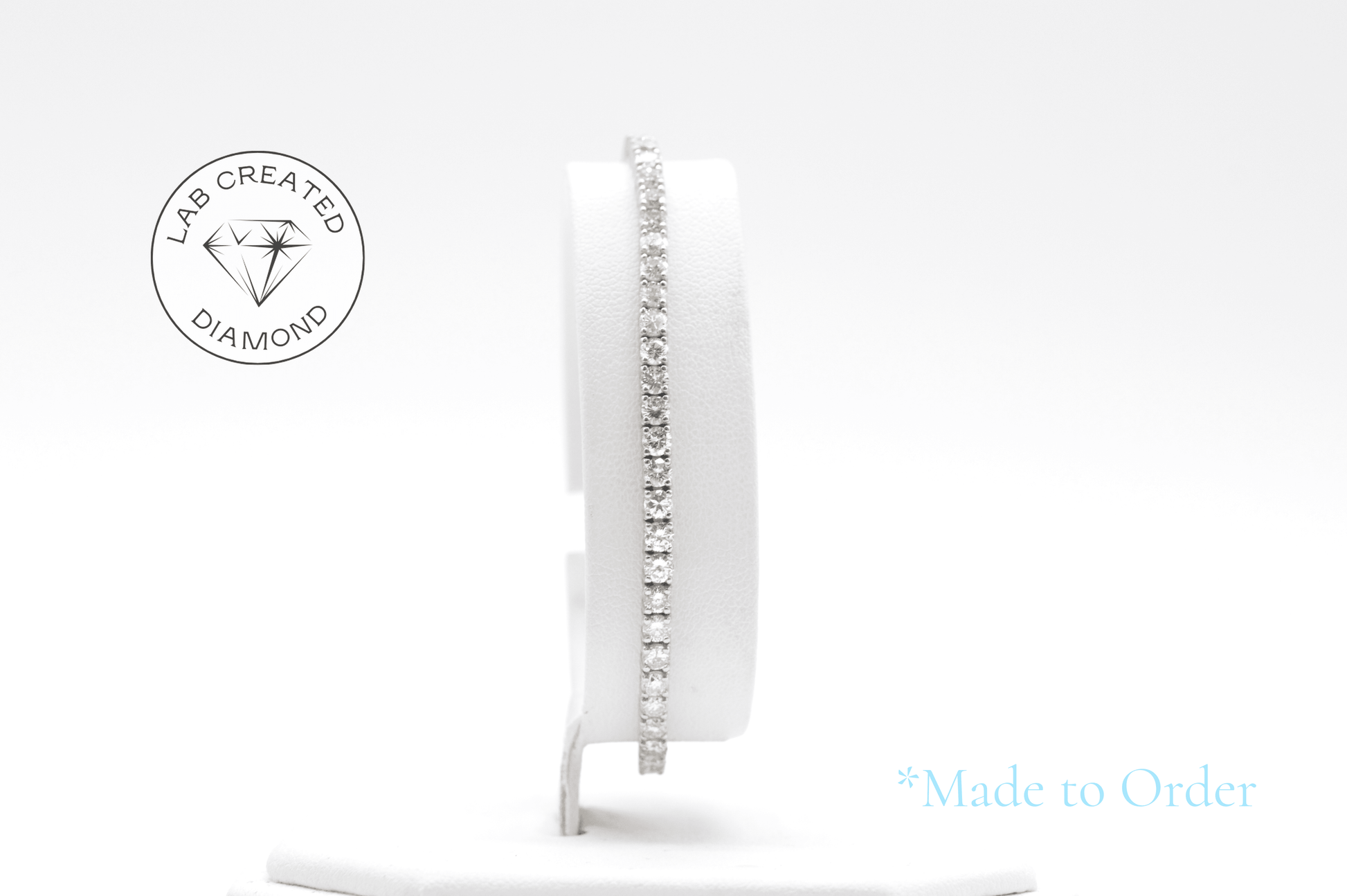 3mm Made To Order Lab Grown Diamond Tennis Bracelets 14K Made To Order Lab Tennis Bracelets