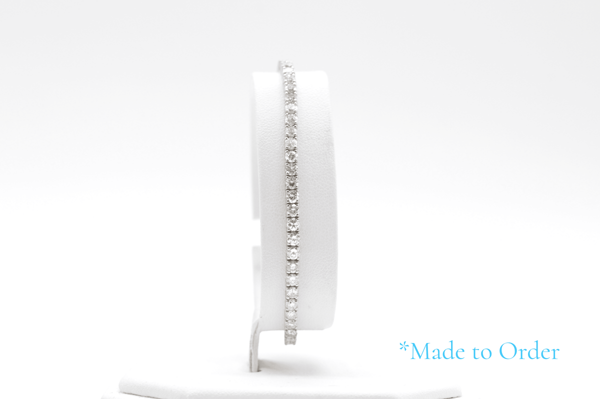 3mm Made To Order Natural Diamond Tennis Bracelets 14K Made To Order Natural Diamond Tennis Bracelets