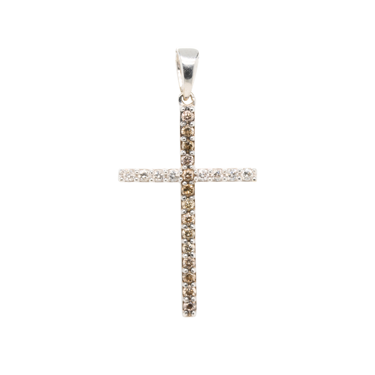 0.25 CTTW Round Natural Diamond Pendant in 14K White Gold