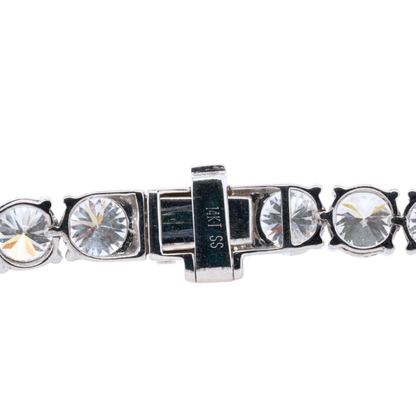 16.09 CTTW Round Lab-Grown Diamond Tennis Bracelet in 14K White Gold, 7"
