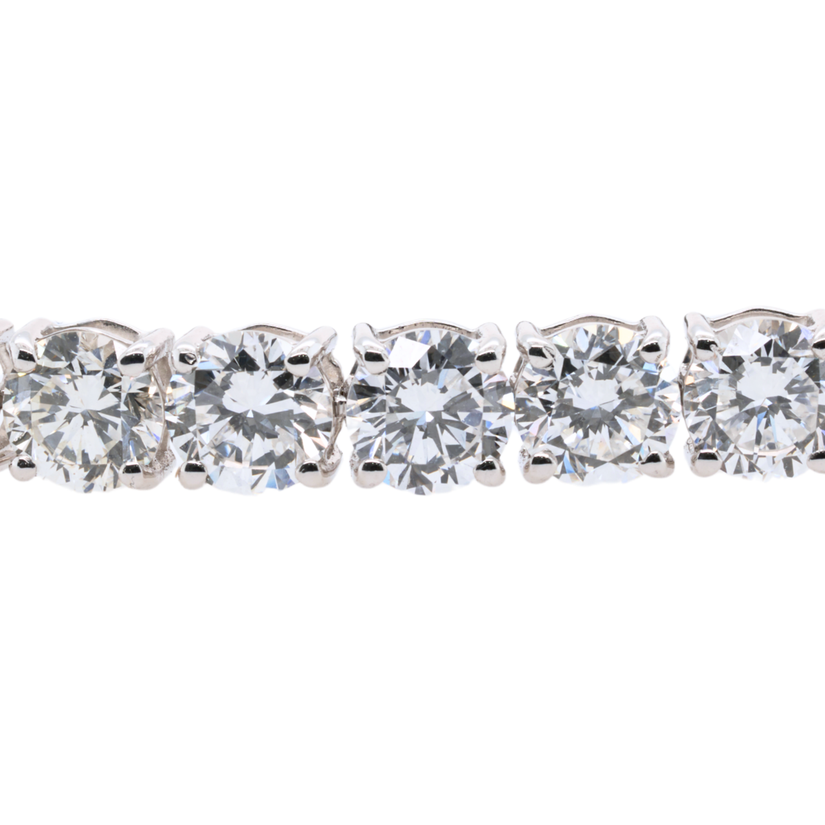 16.09 CTTW Round Lab-Grown Diamond Tennis Bracelet in 14K White Gold, 7"