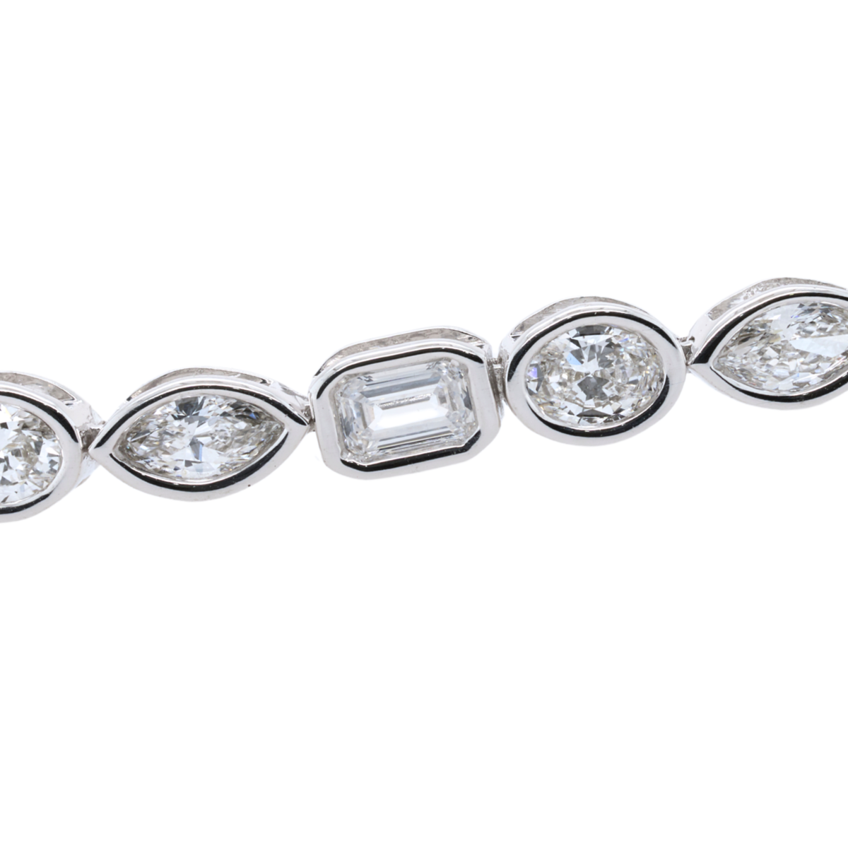 14K White Gold Lab-Grown Diamond Tennis Bracelet, 4.00 CTTW, 7"