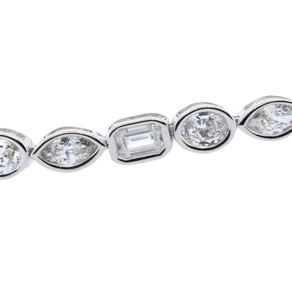 14K White Gold Lab-Grown Diamond Tennis Bracelet, 4.00 CTTW, 7"