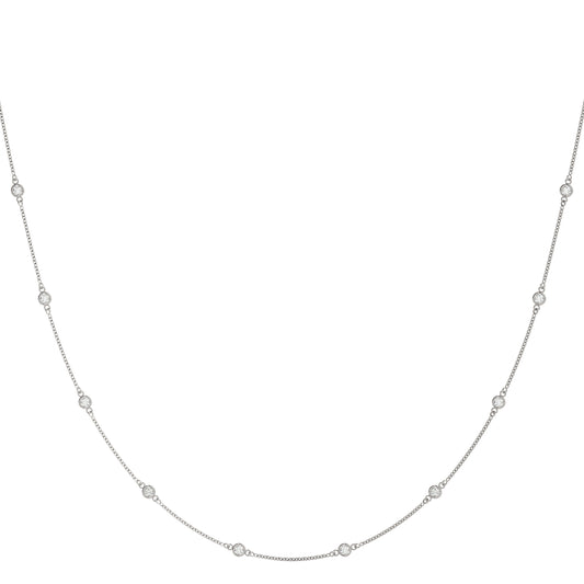 10-Diamond Round Pendant Necklace