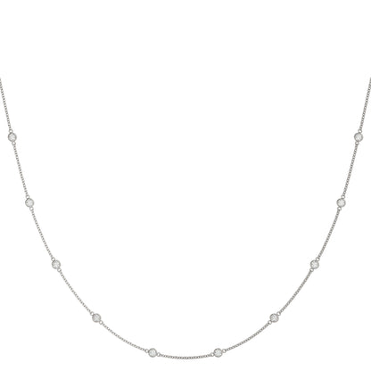 10-Diamond Round Pendant Necklace