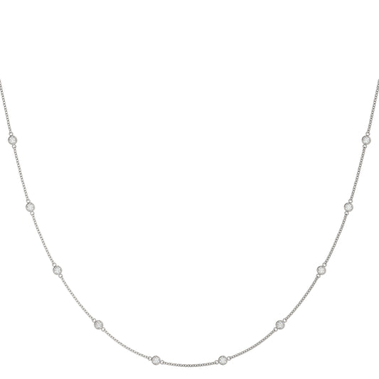 10-Diamond Round Pendant Necklace