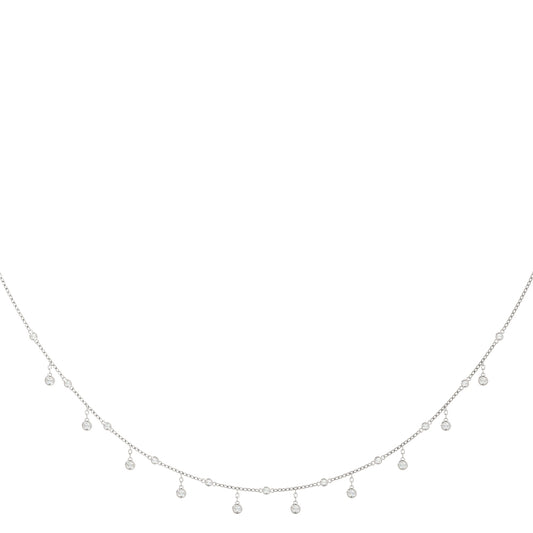 Multi-Diamond Round Pendant Necklace