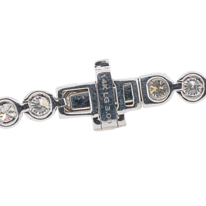 3.00 CTTW Round Lab-Grown Diamond Tennis Bracelet in 14K White Gold, 7"