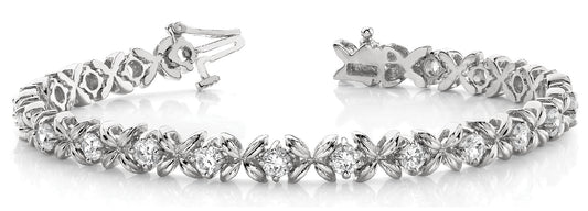 Diamond Round In Line Bracelet