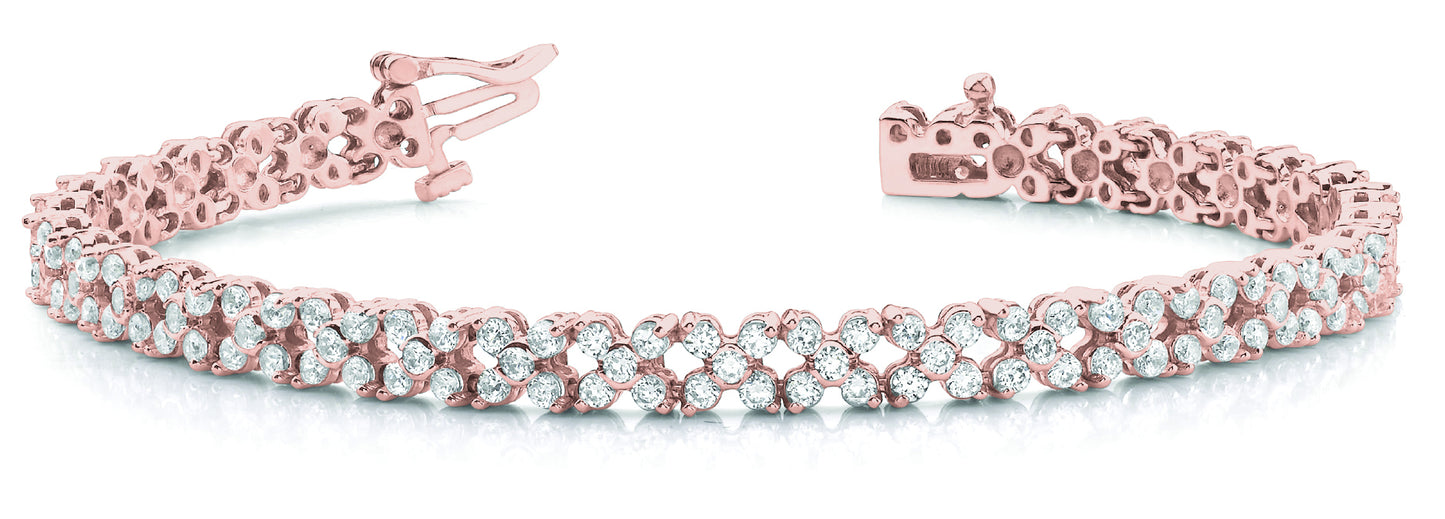 14K Rose Gold Diamond Fashion Bracelet