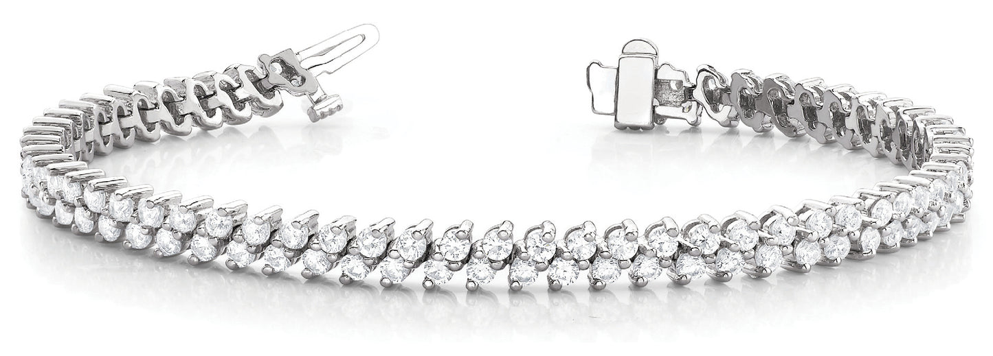 Multi-Row Diamond Fashion Bracelet