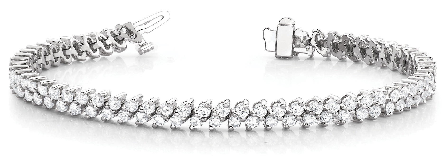 Multi-Row Diamond Fashion Bracelet