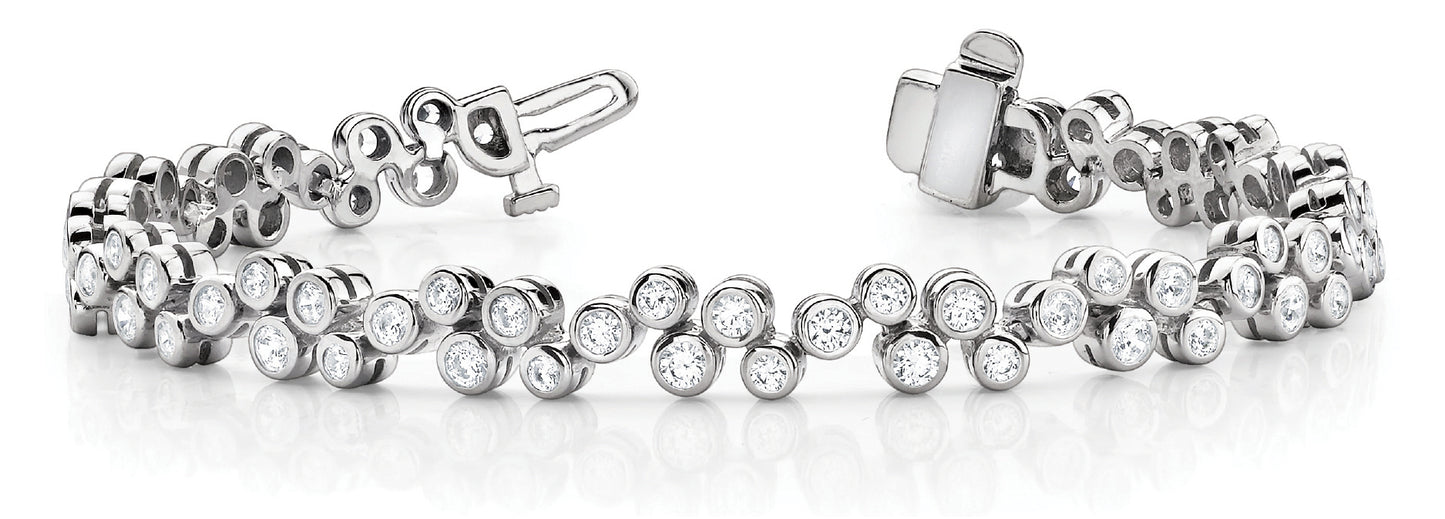 Multi-Diamond Fashion Link Bracelet