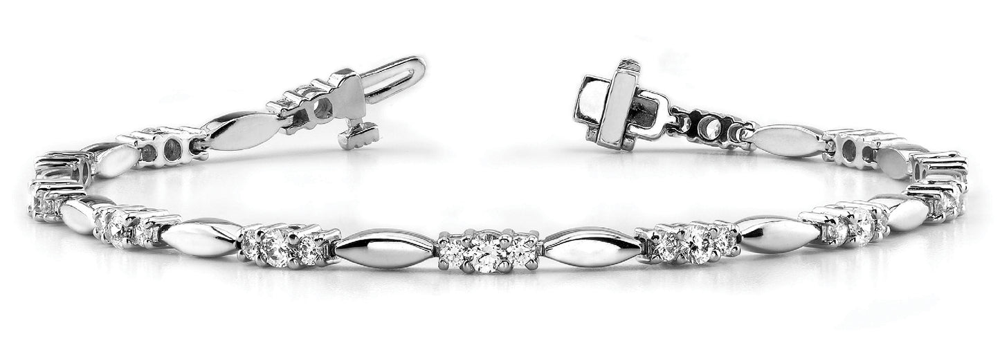 Multi-Diamond Fashion Bracelet