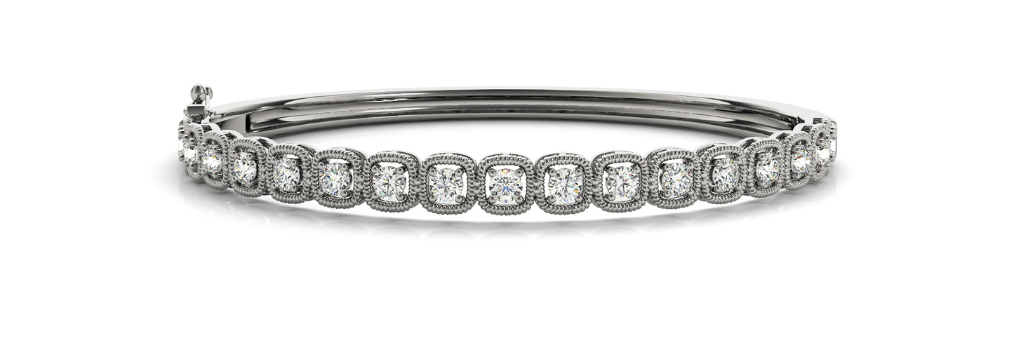 Multi-Diamond Round Stone Fashion Bracelet