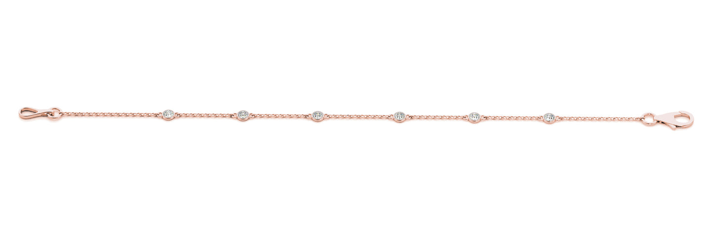 14K Rose Gold Diamond Fashion Bracelet