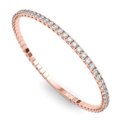 14K Rose Gold Diamond Flex Bangle Bracelet