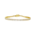 Diamond Trio Round Prong Cluster Tennis Bracelet