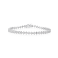 Diamond Trio Round Prong Cluster Tennis Bracelet