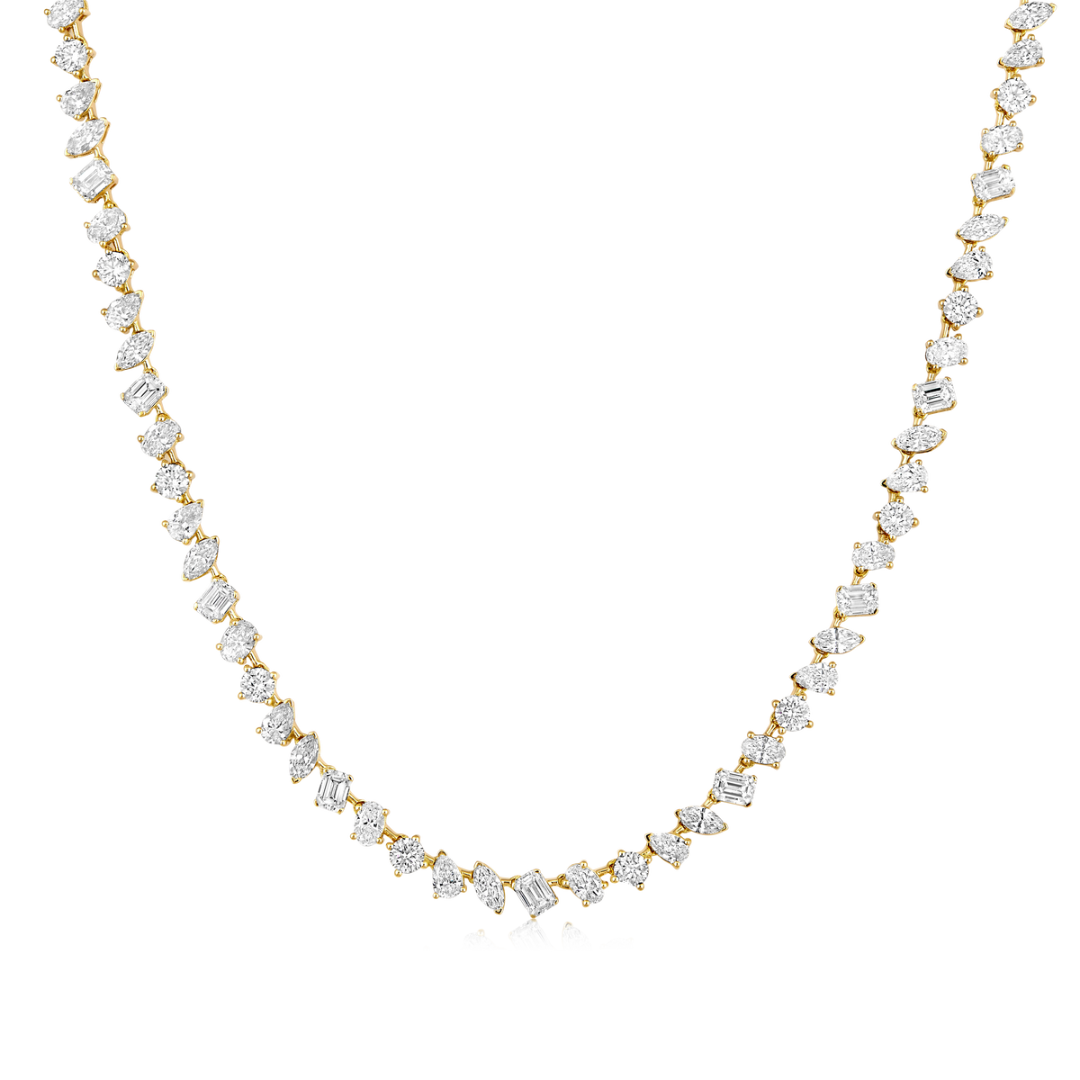 Diamond Multi Shape Tennis Necklace