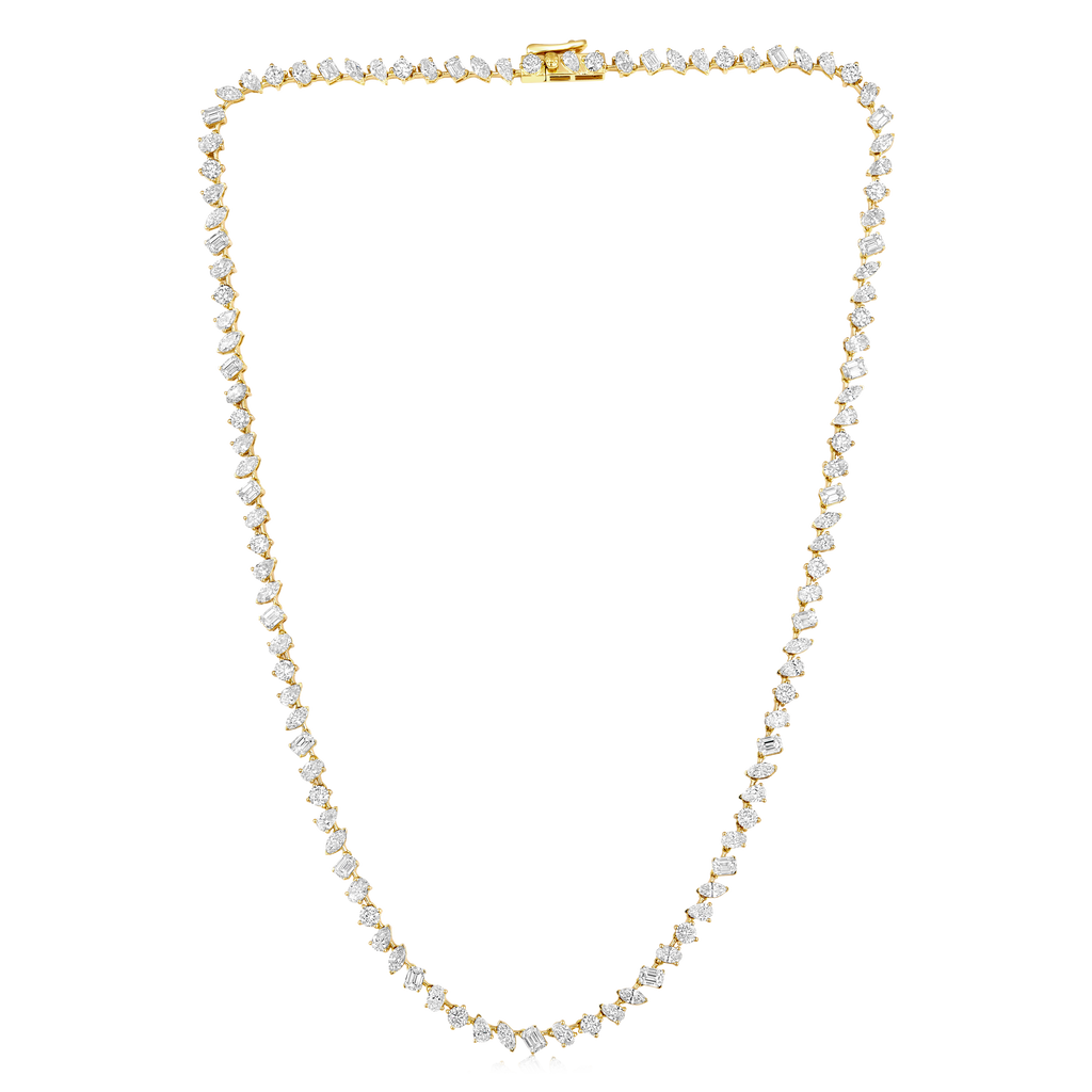 Diamond Multi Shape Tennis Necklace