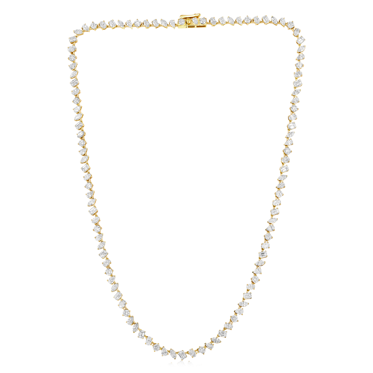 Diamond Multi Shape Tennis Necklace