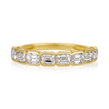 Diamond Emerald Bezel Ring