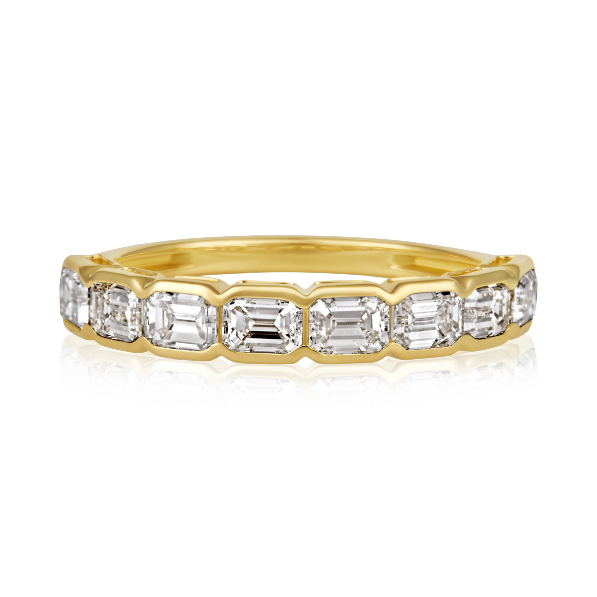 Diamond Emerald Bezel Ring