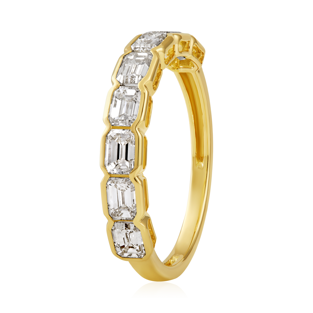 Diamond Emerald Bezel Ring