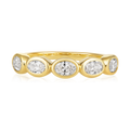 Diamond Oval Bezel Ring