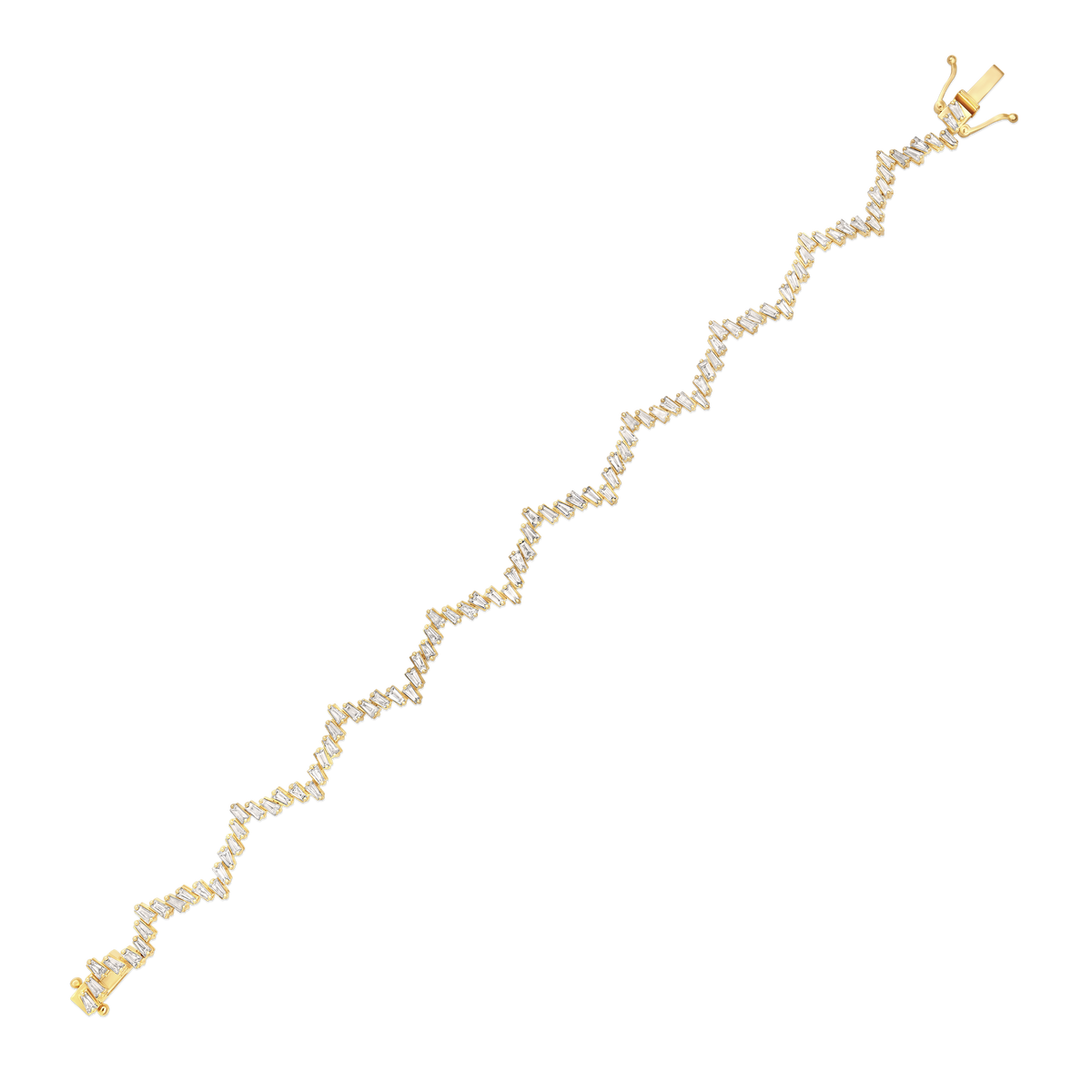 Diamond Baguette Zigzag Tennis Bracelet