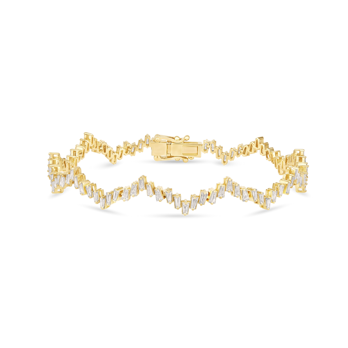 Diamond Baguette Zigzag Tennis Bracelet