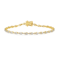 Diamond Alternating East West Pear Tennis Bracelet