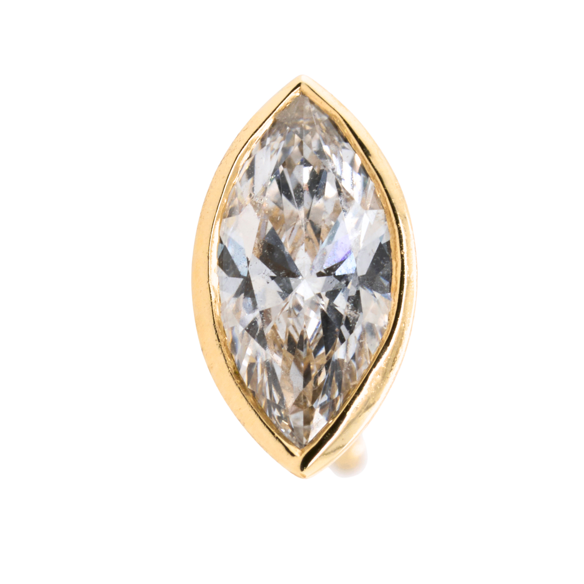 1.03 CTTW Marquise Lab-Grown Diamond Stud Earrings in 14K Yellow Gold