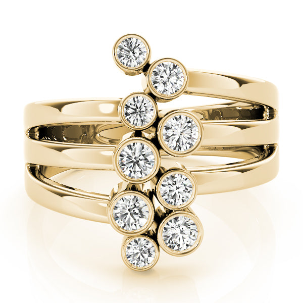 14K Yellow Gold Multi-Diamond Fashion Ring
