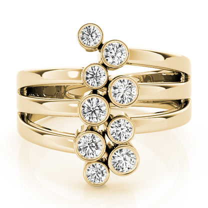 14K Yellow Gold Multi-Diamond Fashion Ring