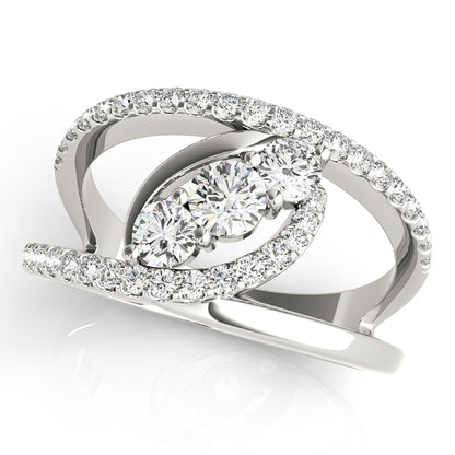 Multi-Diamond Fashion Ring in Premium Metal