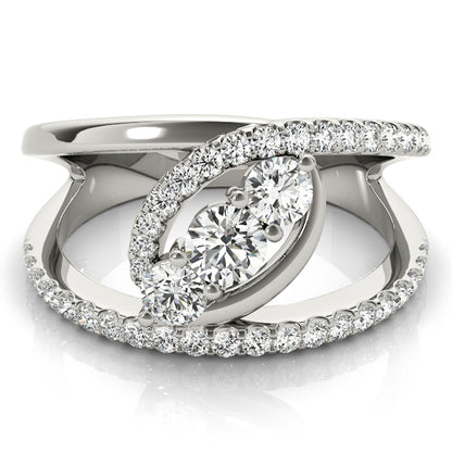 Multi-Diamond Fashion Ring in Premium Metal