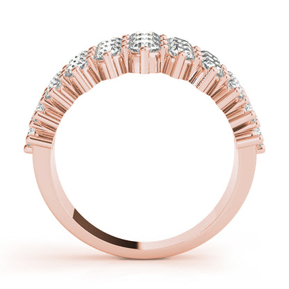 Rose Gold Multi-Diamond Fashion Statement Ring