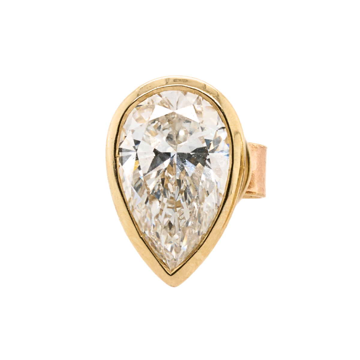 2.03 CTTW Pear Lab-Grown Diamond Stud Earrings in 14K Yellow Gold