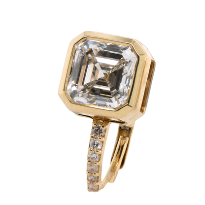 14K Yellow Gold Round Lab-Grown Diamond Earrings, 3.16 CTTW