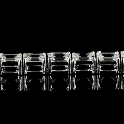 4.92 CTTW Emerald Lab Diamond Tennis Bracelet 7" 14k White Gold (F/E Color and VS2/VS/VS1 Clarity)