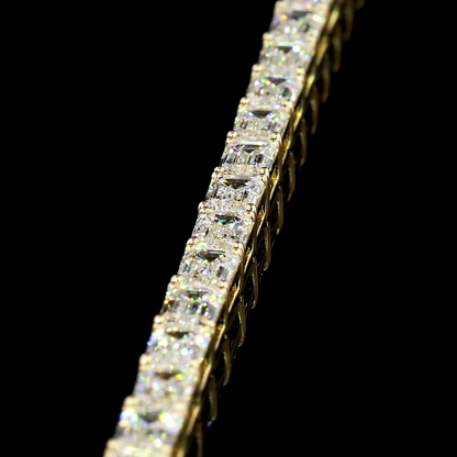 6.95 CTTW Emerald Lab Diamond Tennis Bracelet 6.5" 14k Yellow Gold E Color and VVS2 Clarity jewelry-spot-usa