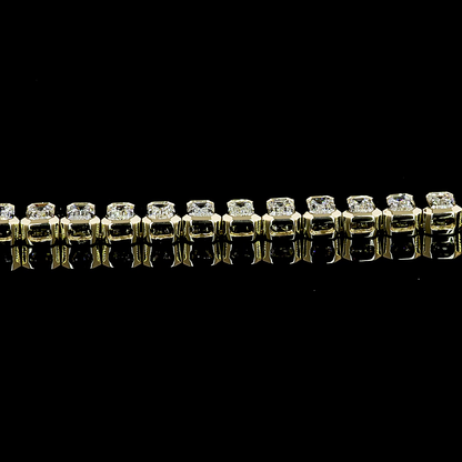 4.77 CTTW Emerald Lab Diamond Tennis Bracelet 7" 14k Yellow Gold F Color and VS2 Clarity jewelry-spot-usa
